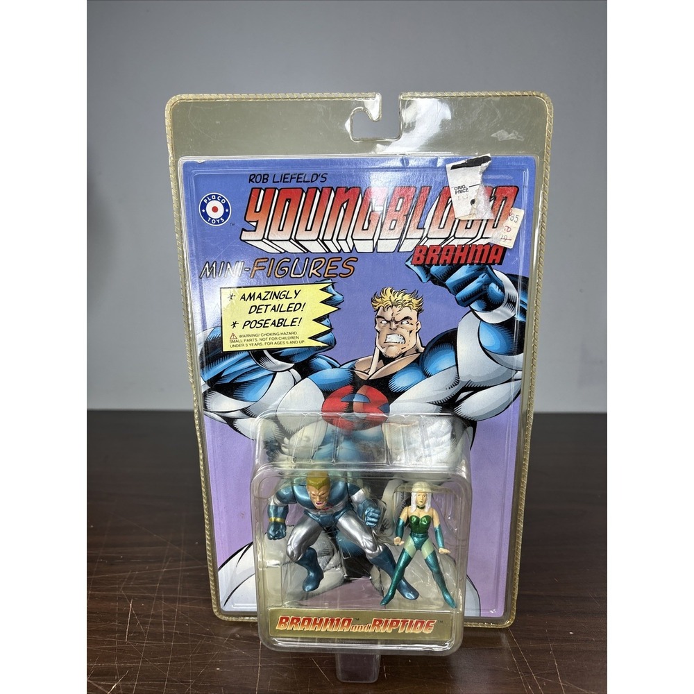 Youngblood Brahma & Riptide‎ Mini Figures - New In Package - 1995 Placo Toys